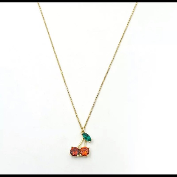 Kate Spade Gold-Plated Cherry Crystal Necklace - Picture 6 of 6